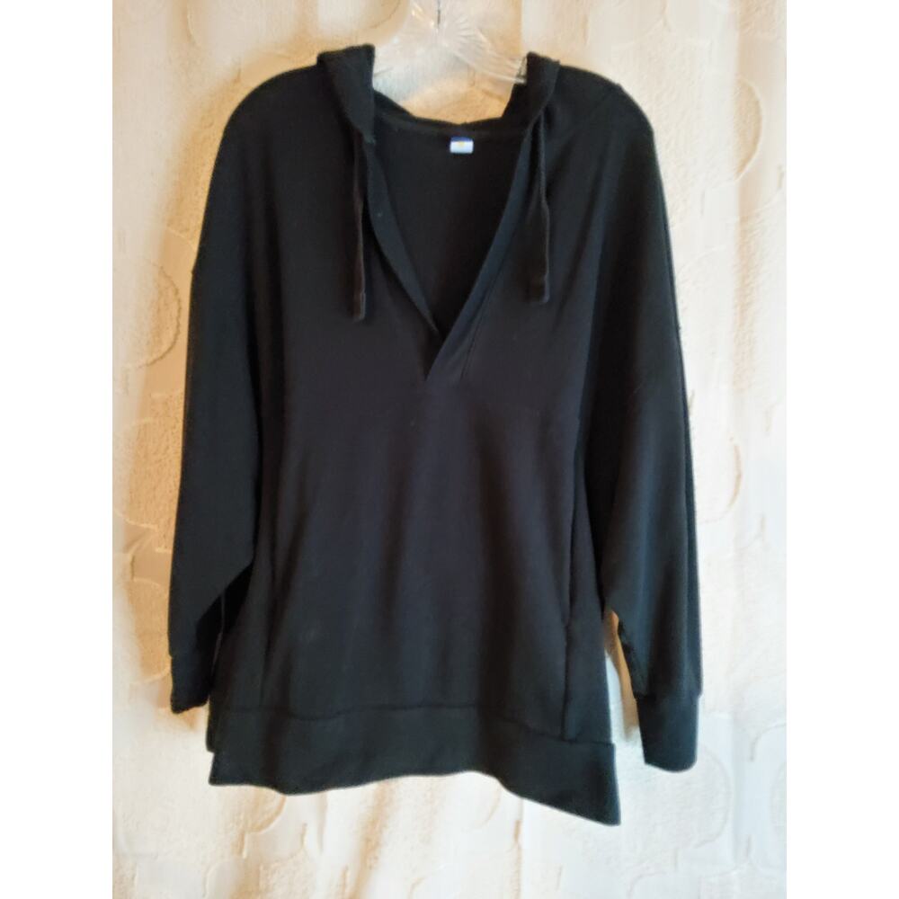 #329 Excellent Pre-Loved Old Navy Black French Terry Hoodie Size L